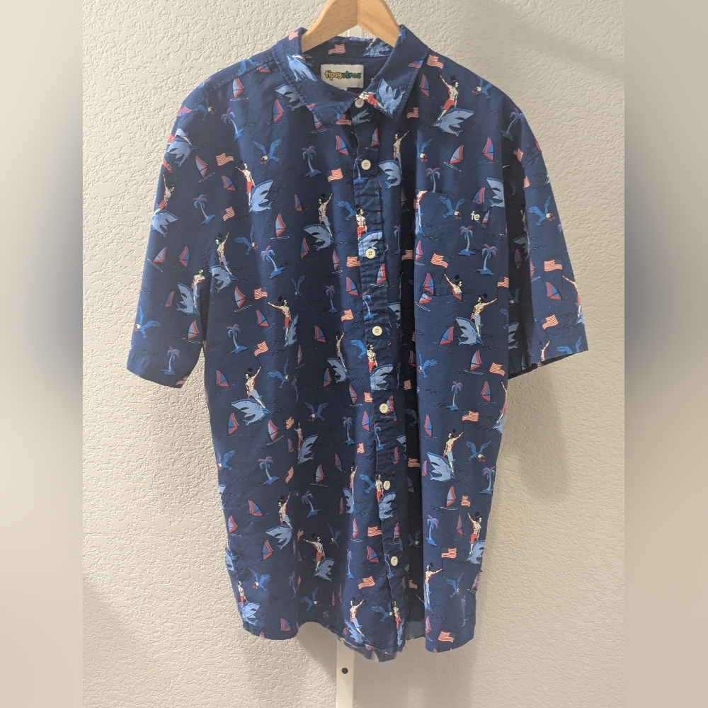 Tipsy Elves 3XL Patriotic shirt With Sharks!